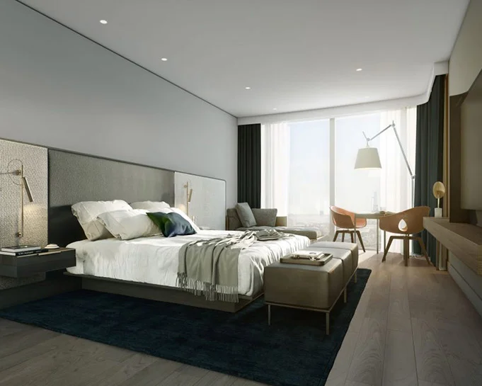 Marriott Hotel Docklands luxury bed - Peter Rowland.